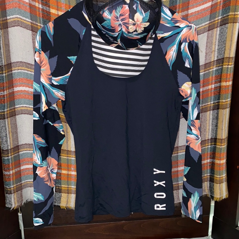 Rosy Rash Guard with Matching Hat